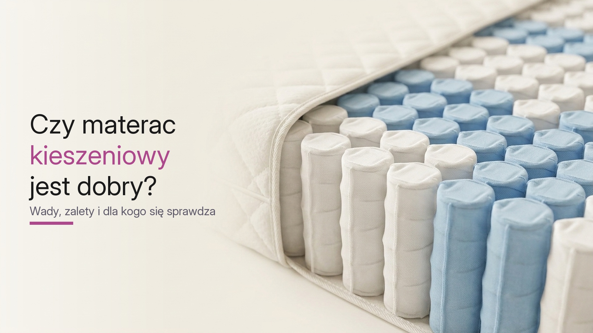 Czy materac kieszeniowy jest dobry, przekrój materaca ze sprężynami pocket